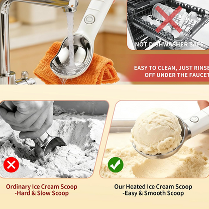 🥄 50% OFF NOW! ⚡ Electric Self-Melting Ice Cream Spoon – Heats Instantly, Smooth Scooping & Perfect for Effortless Dessert Enjoyment 🍦
