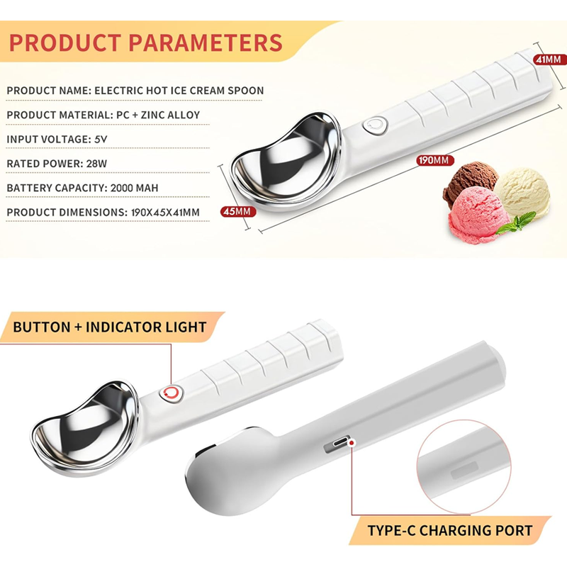 🥄 50% OFF NOW! ⚡ Electric Self-Melting Ice Cream Spoon – Heats Instantly, Smooth Scooping & Perfect for Effortless Dessert Enjoyment 🍦