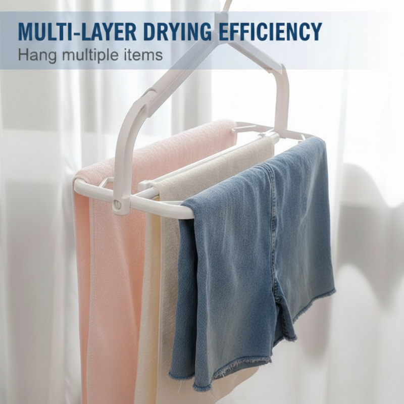 Multi-Functional Foldable Clothes Hanger