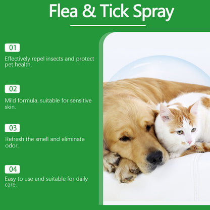 💥 MEGA DEAL: BUY 2, GET 1 FREE 🎁 Natural flea & tick spray 🐶🐱 provides effective and gentle protection 🌿
