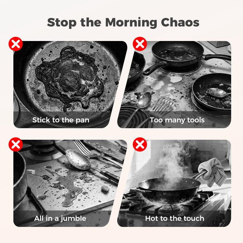 💖2026 Hot Sale💖4-Cup Divided Non-Stick Frying Pan For Breakfast