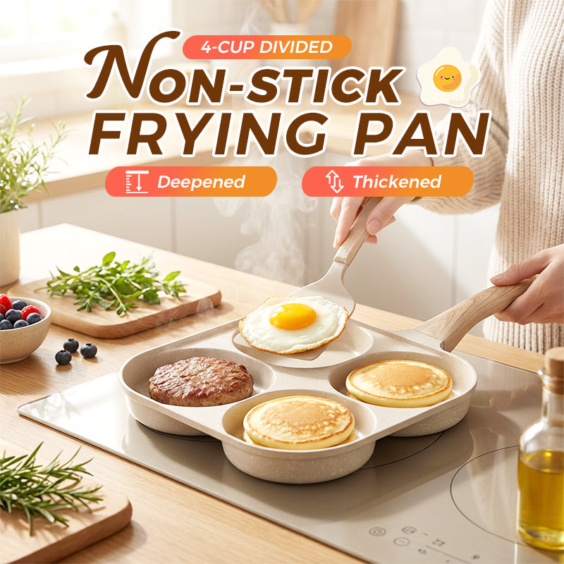 💖2026 Hot Sale💖4-Cup Divided Non-Stick Frying Pan For Breakfast