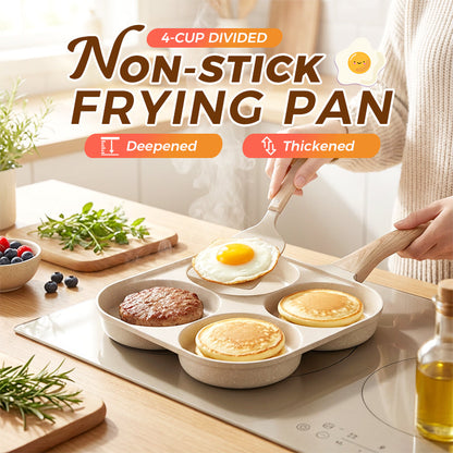 💖2026 Hot Sale💖4-Cup Divided Non-Stick Frying Pan For Breakfast
