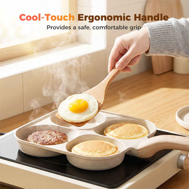 💖2026 Hot Sale💖4-Cup Divided Non-Stick Frying Pan For Breakfast