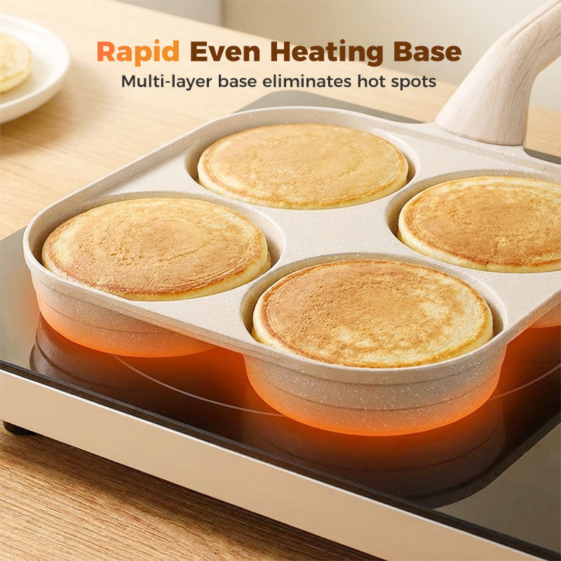 💖2026 Hot Sale💖4-Cup Divided Non-Stick Frying Pan For Breakfast