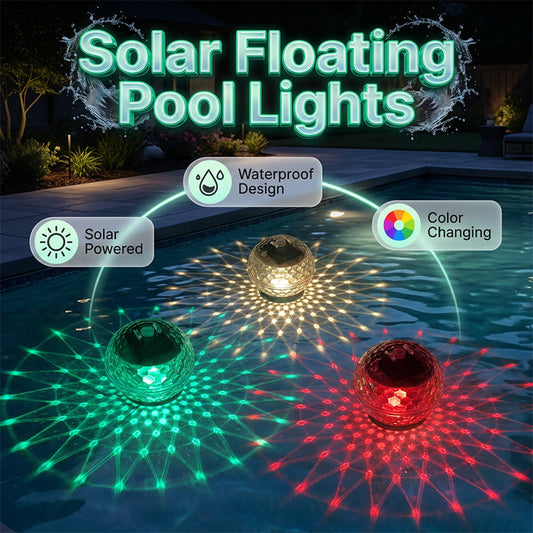 🔥New Hot Selling❤️‍🔥Solar-Powered Floating Pool Lights