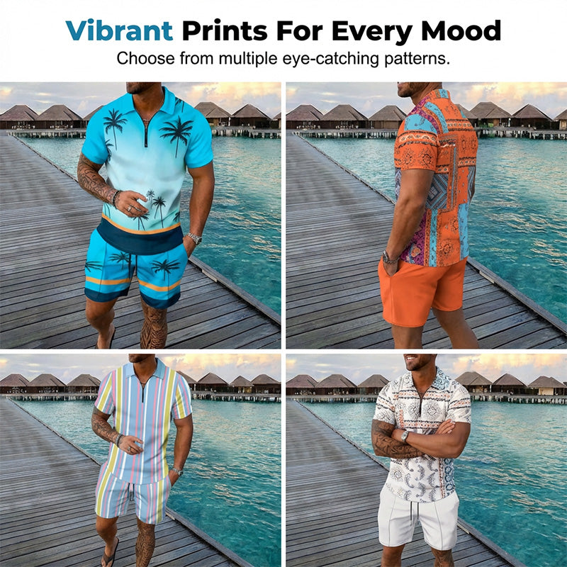✨ Men's Tropical Resort 2-Piece Outfit - Summer Vacation Essential ✨