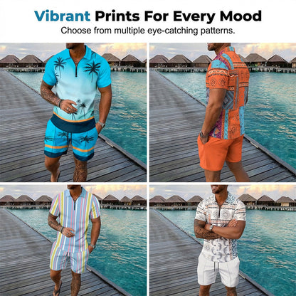 ✨ Men's Tropical Resort 2-Piece Outfit - Summer Vacation Essential ✨