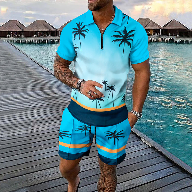 ✨ Men's Tropical Resort 2-Piece Outfit - Summer Vacation Essential ✨