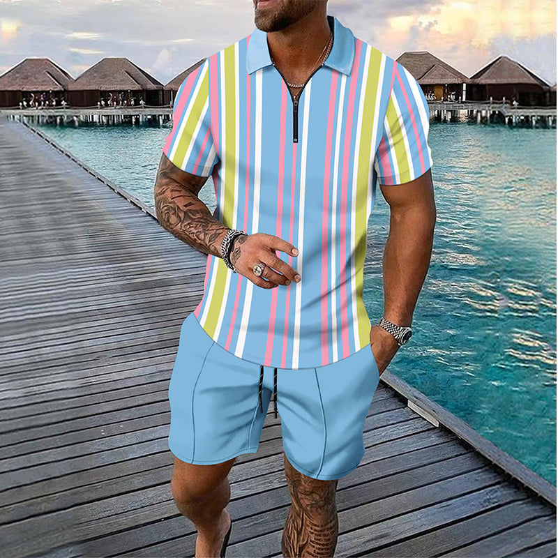 ✨ Men's Tropical Resort 2-Piece Outfit - Summer Vacation Essential ✨