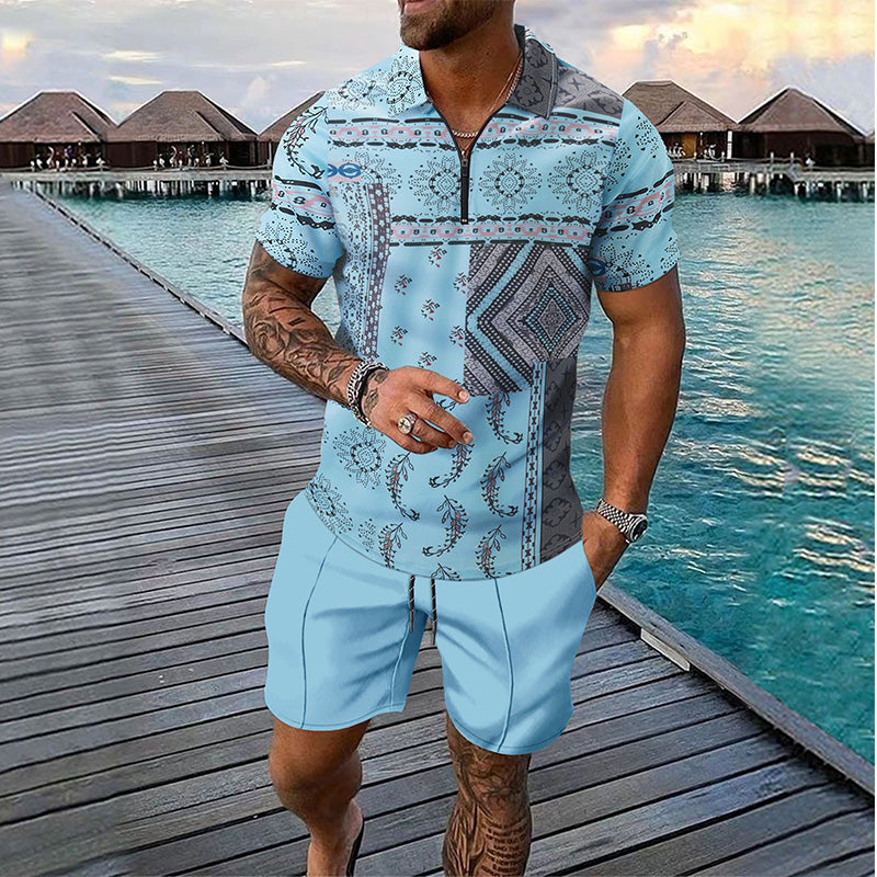 ✨ Men's Tropical Resort 2-Piece Outfit - Summer Vacation Essential ✨