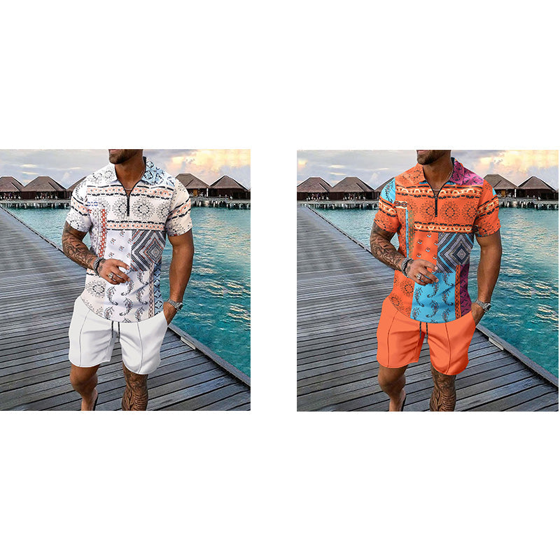 ✨ Men's Tropical Resort 2-Piece Outfit - Summer Vacation Essential ✨