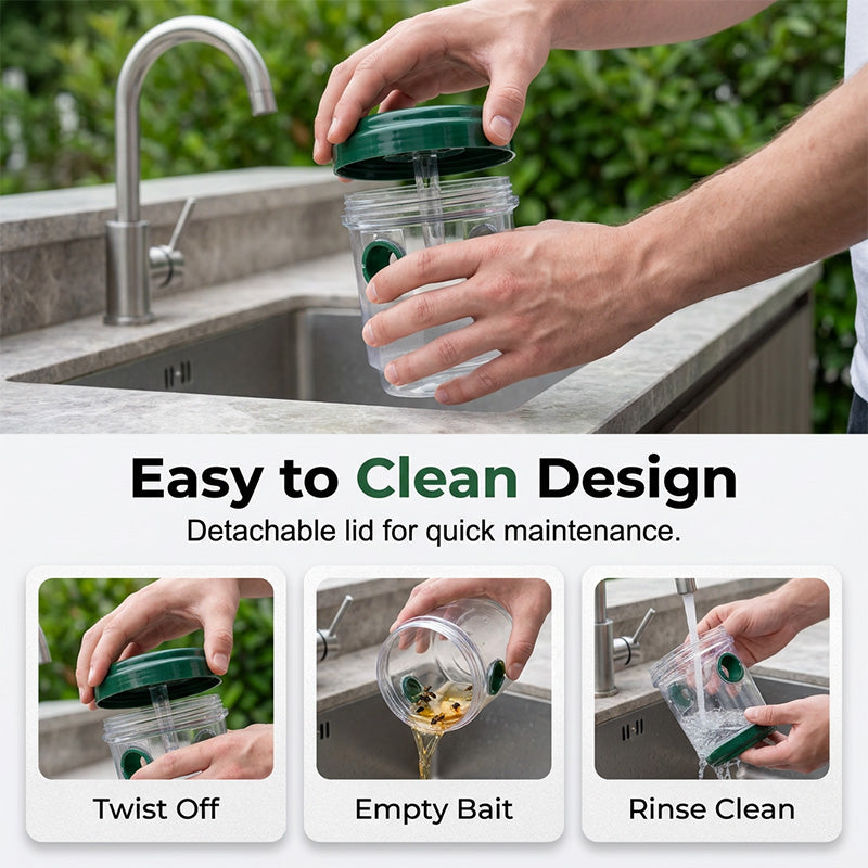 Solar Powered Hanging Wasp Trap