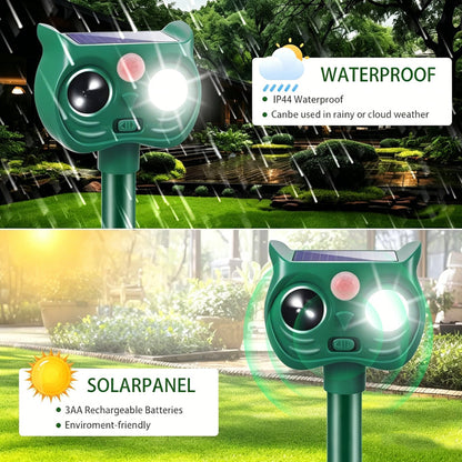 🌞 50% OFF! Solar animal repeller – motion-activated, ultrasonic + flashing light. IP44 waterproof. 50K+ sold! 🚫🦌
