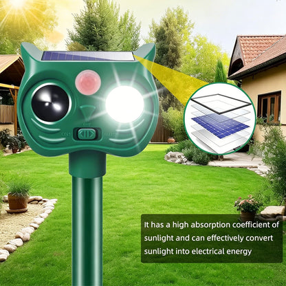 🌞 50% OFF! Solar animal repeller – motion-activated, ultrasonic + flashing light. IP44 waterproof. 50K+ sold! 🚫🦌