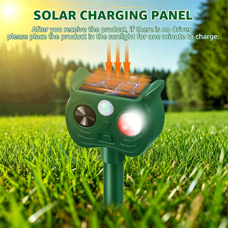 🌞 50% OFF! Solar animal repeller – motion-activated, ultrasonic + flashing light. IP44 waterproof. 50K+ sold! 🚫🦌