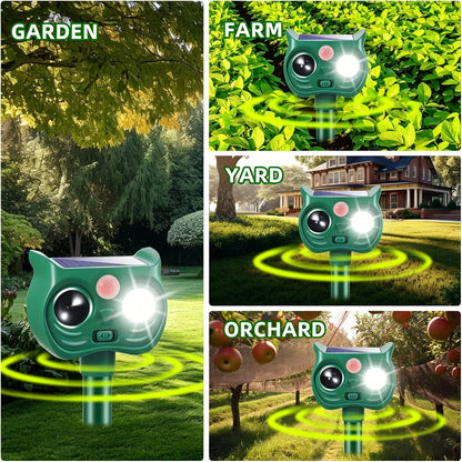 🌞 50% OFF! Solar animal repeller – motion-activated, ultrasonic + flashing light. IP44 waterproof. 50K+ sold! 🚫🦌