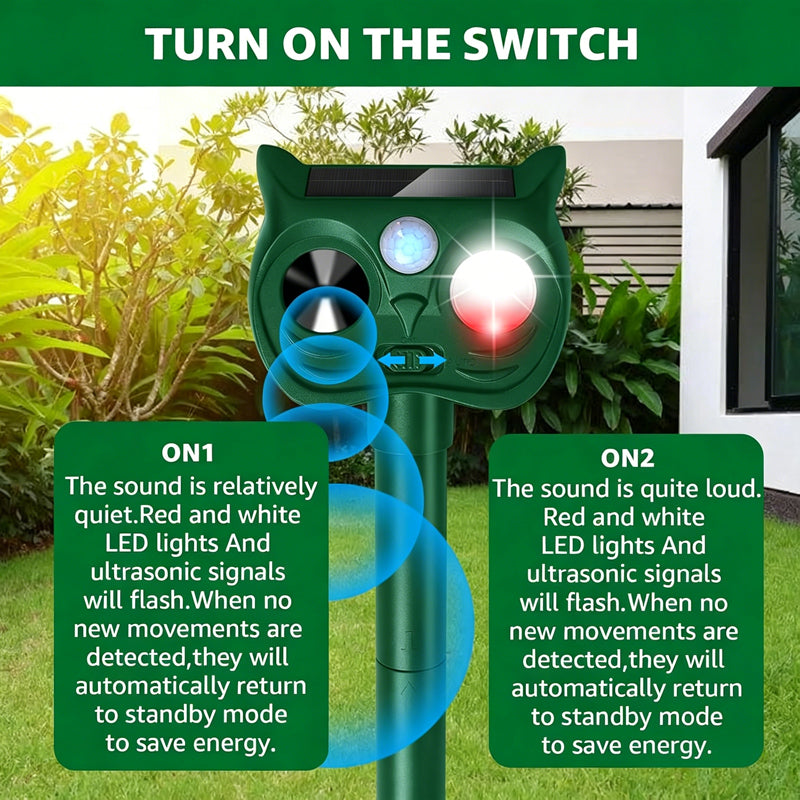 🌞 50% OFF! Solar animal repeller – motion-activated, ultrasonic + flashing light. IP44 waterproof. 50K+ sold! 🚫🦌