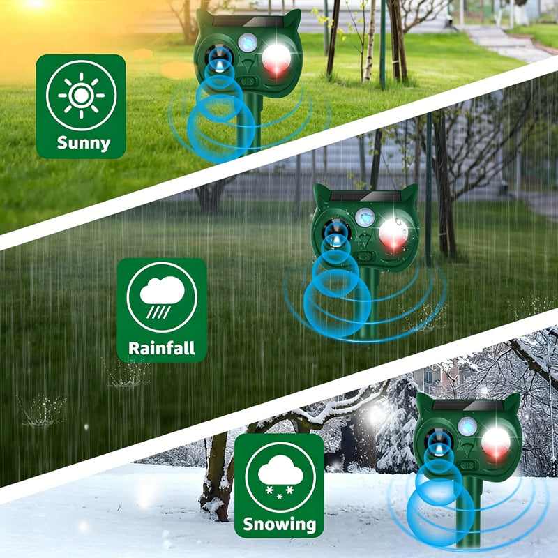 🌞 50% OFF! Solar animal repeller – motion-activated, ultrasonic + flashing light. IP44 waterproof. 50K+ sold! 🚫🦌