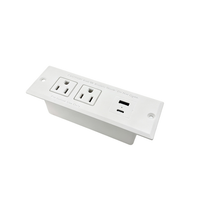 Modern Recessed Desktop Power Strip