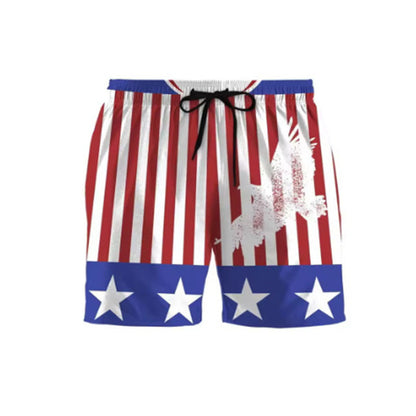 Men's Patriotic Printed Swim Trunks