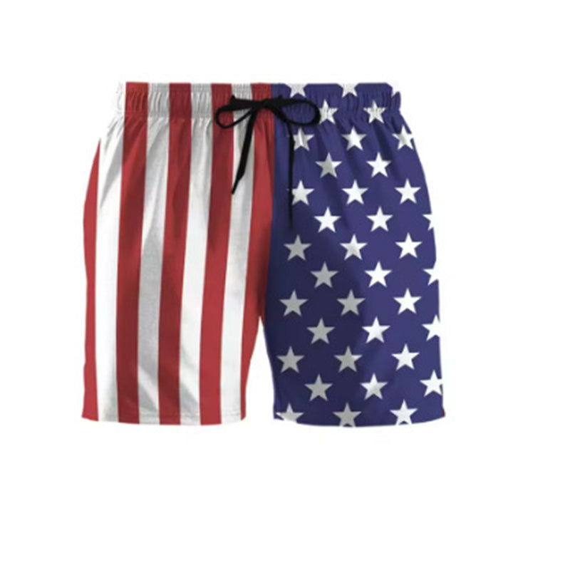 Men's Patriotic Printed Swim Trunks